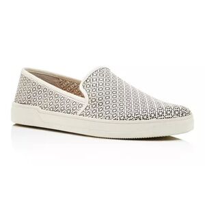 Via Spiga Gianna White Perforated Slip On Sneakers Sz 40 US 9